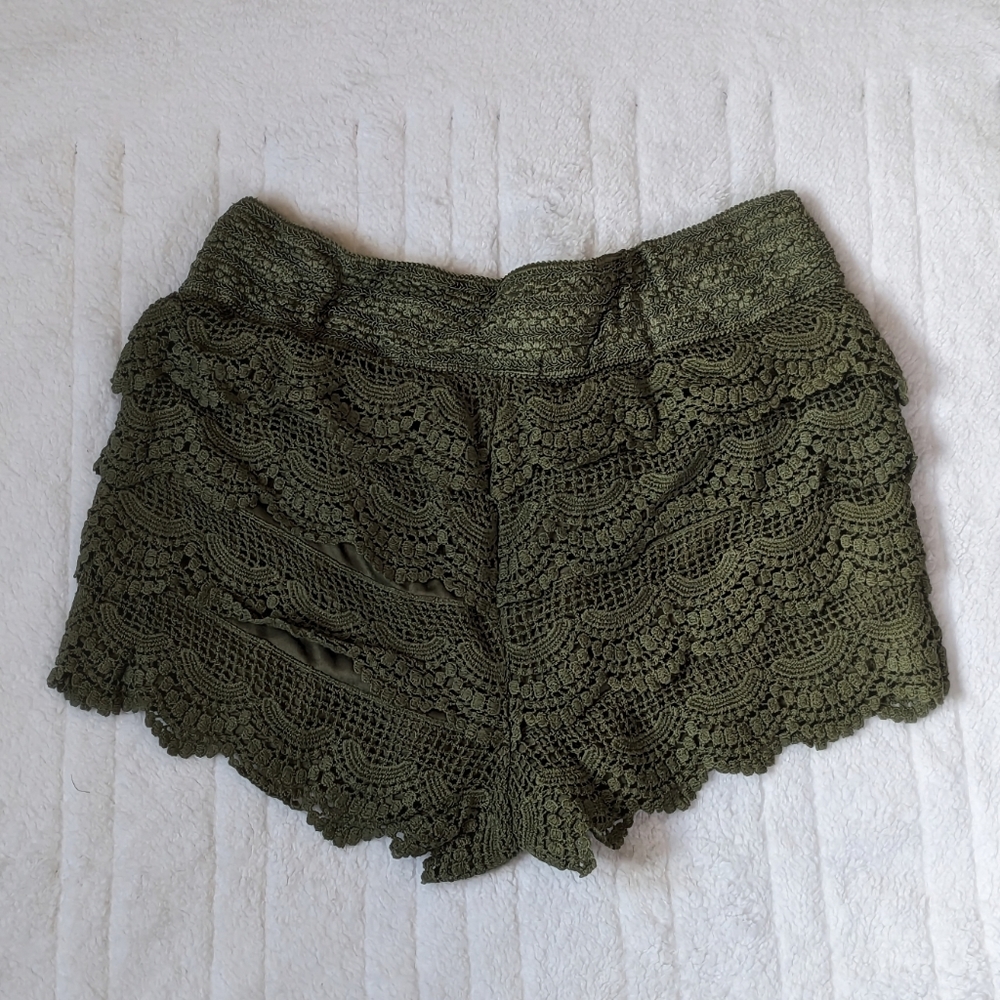 Crochet Tiered Shorts